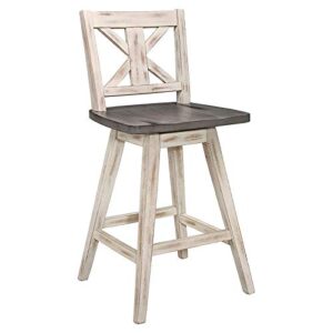 Homelegance Amsonia Counter Height Swivel Barstool (Set of 2), White