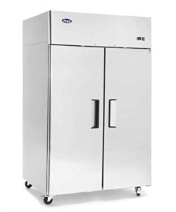 atosa mbf8002 commercial freezer, double 2 door side by side, energy star