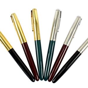 Ranvi Hero 616 Fountain Pen With Iridium Tipped Nib.3 PCS Golden Cap, 3 PCS Sliver Cap.