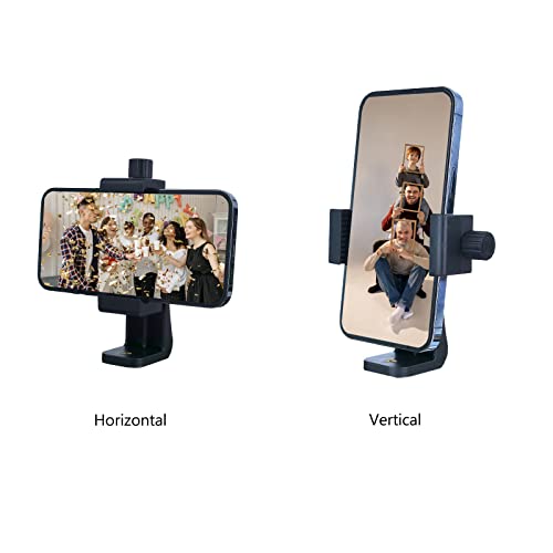 Phone Tripod Mount Adapter & Smartphone Remote Controller, Ruittos Smartphone Selfies Stick Holder Clip Compatible with iPhone Samsung and All Cell Phones, Rotates Vertical Horizontal Adjustable Clamp