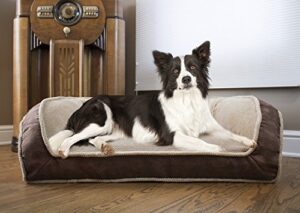 arlee deep seated lounger sofa pet bed, small/medium, chocolate brown