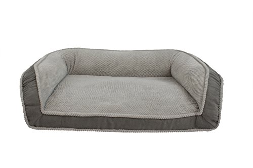 Arlee Deep Seated Lounger Sofa Pet Bed, Small/Medium, Chocolate Brown