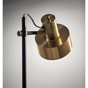 Adesso 3586-01 Clayton Desk Lamp, Matte Black & Antique Brass