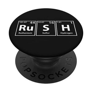 periodic tees co. rush (ru-s-h) periodic table elements spelling popsockets stand for smartphones an