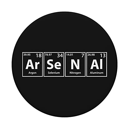 Periodic Tees Co. Arsenal (Ar-Se-N-Al) Periodic Table Elements Spelling PopSockets Stand for Smartph