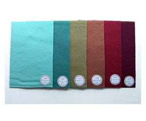 sue spargo 1/64 cuts of merino wool fabric, pack of six colors- nature