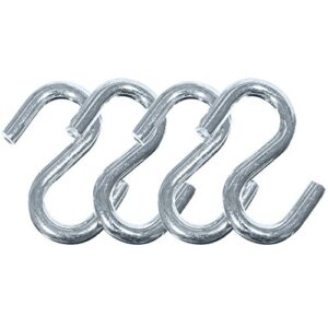 paracord planet - 4 packs - s shaped hooks s hanging hooks s metal hanger - 3/8 inch thick, 3 inches long