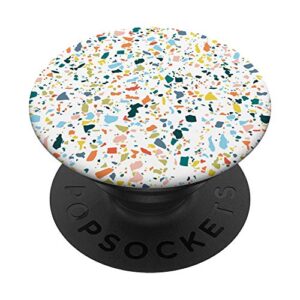 sassy southern charm & grace cute fun & wild color speckle pattern on black popsockets stand for sma