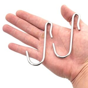 eeZe Rack ST-JH-01 304 Stainless Steel Heavy Duty S Hooks S Shaped Hooks Hangers (20-pack, 304 Stainless)