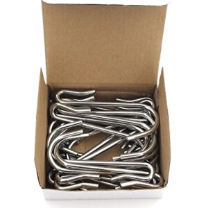 eeZe Rack ST-JH-01 304 Stainless Steel Heavy Duty S Hooks S Shaped Hooks Hangers (20-pack, 304 Stainless)