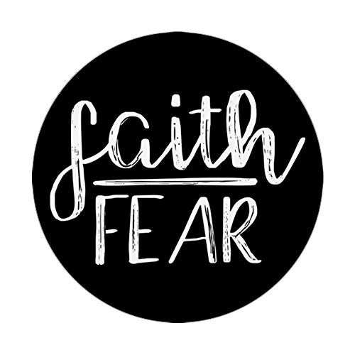 Sassy Southern Charm & Grace Faith Over Fear Christian Bible White Lettering on Black PopSockets Sta