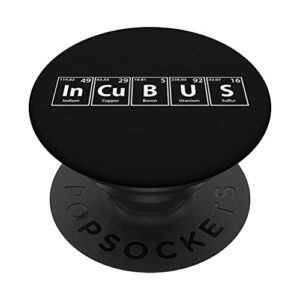 periodic tees co. incubus (in-cu-b-u-s) periodic table elements spelling popsockets stand for smartp