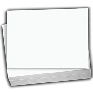 hamilco white cardstock thick paper - blank index flash note & post cards - greeting invitations stationary - flat 5 x 7" heavy weight 100 lb card stock for printer – 100 pack