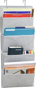 4 pockets - wall mount/over door office supplies file document organizer holder
