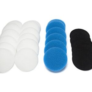 LTWHOME Value Pack of Carbon Filter, Coarse Filter and Fine Filter Pads Set Suitable for Eheim Classic 2213/250 2616131 (Pack of 24)