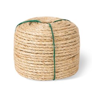 yangbaga sisal rope for cats - 1/4 inch - natural fiber and color 164ft
