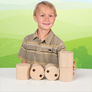 big country toys 5-piece hay bale set - toy hay bales for farm animal toys for 3 year old boys & girls
