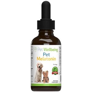 Pet Wellbeing Pet Melatonin for Dogs - Vet-Formulated - for Dog Cushing's, Adrenal Health, Cortisol Balance, Natural Relaxant, Sleep Support - Liquid Supplement 2 oz (59 ml)