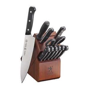 henckels solution razor-sharp 12-pc knife set, chef knife, bread knife, steak knife, german engineered informed by 100+ years of mastery