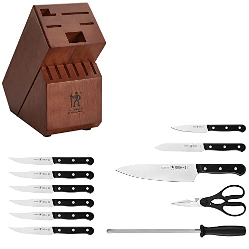 HENCKELS Solution Razor-Sharp 12-pc Knife Set, Chef Knife, Bread Knife, Steak Knife, German Engineered Informed by 100+ Years of Mastery