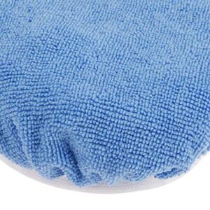 5PCS Car Buffer Bonnets, Cotton Plush Bonnet Pad Blue 9-10 inch Waxers Bonnet Set, Polishing Waxing Cover for Buffer Polisher