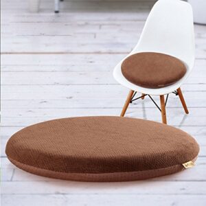 Sigmat Memory Foam Seat Cushion Anti-Slip Soft Round Stool Cushion Chair Pad 16 Inch Grey