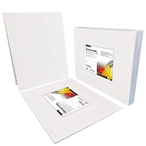 PHOENIX Painting Canvas Panels 11x14 Inch, 12 Value Pack - 8 Oz Triple Primed 100% Cotton Acid Free Canvases for Painting, White Blank Flat Canvas Boards for Acrylic, Oil, Watercolor & Tempera Paints