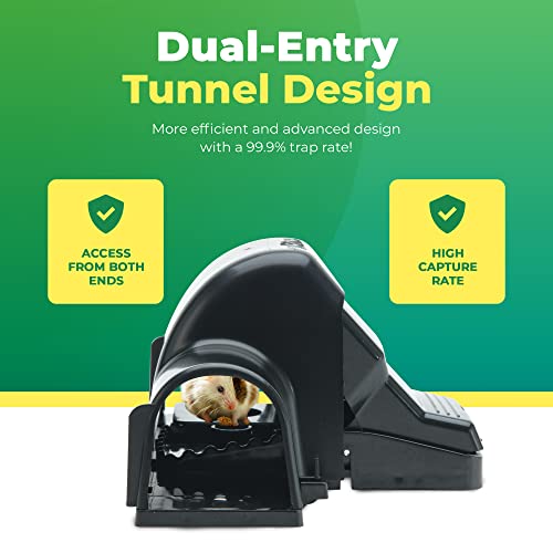 Rat Traps Indoor and Outdoor - 2 Pack Dual-Entry Large Rat Trap Outdoor and Indoor for Home, Garden and Restaurant with 99.9% Trap Rate | Easy to Use Rodent Traps with Safe Hands Free Design - UCatch