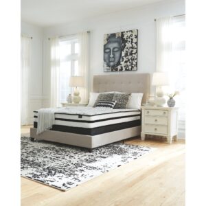 Signature DESIGN BY ASHLEY Chime 10 Inch Medium Firm Hybrid Matress - CertiPUR-US Certified Foam, Queen.