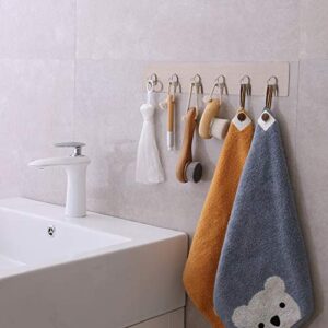 Royal Brands 6 Hook Self Adhesive Wall Mounted Rack - Waterproof Sturdy Backing - Place Anywhere in Your Home Or Garage