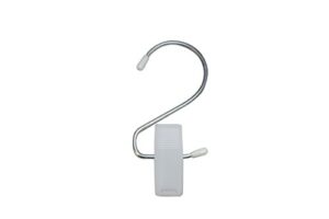 nahanco 610w12 boot clip hanger, chrome, white plastic clip, 4.5” (pack of 12)