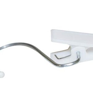 NAHANCO 610W12 Boot Clip Hanger, Chrome, White Plastic Clip, 4.5” (Pack of 12)