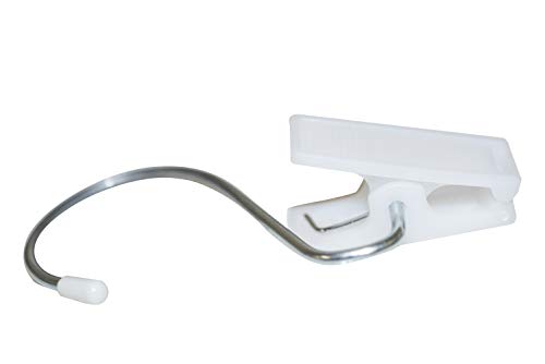 NAHANCO 610W12 Boot Clip Hanger, Chrome, White Plastic Clip, 4.5” (Pack of 12)