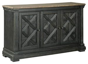 signature design by ashley tyler creek urban farmhouse dining-room buffet or server, almost black