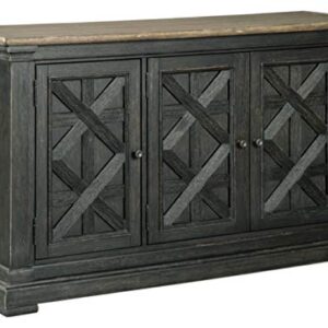 Signature Design by Ashley Tyler Creek Urban Farmhouse Dining-Room Buffet or Server, Almost Black