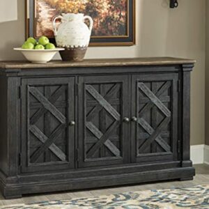 Signature Design by Ashley Tyler Creek Urban Farmhouse Dining-Room Buffet or Server, Almost Black