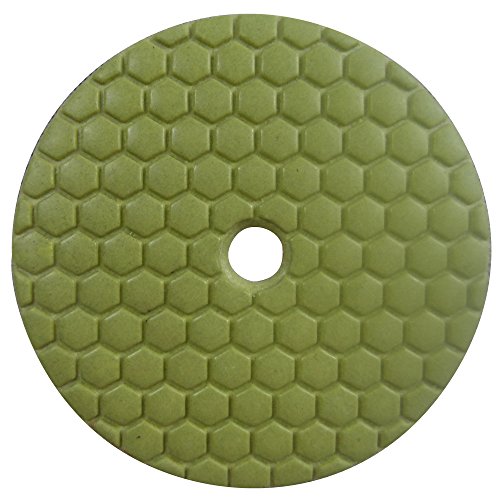 Konfor Diamond Polishing Pads 4 inch Dry/Wet 7 Piece Set for Granite Travertine Concrete Quartz Terrazzo Engineered Stone Countertops