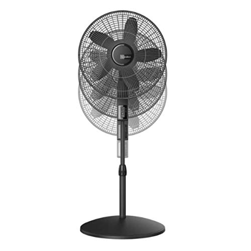 Lasko, Black, S18610 Elite Collection Quiet Blade Pedestal Fan with Remote Control and Adjustable Thermostat