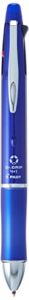 pilot dr. grip 4+1, 4 color 0.7 mm ballpoint multi pen & 0.5 mm mechanical pencil - blue body (bkhdf1sfn-l)