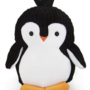 TrustyPup Strong 'N Silent Penguin Silent Squeak Plush Dog Toy, Chew Guard Technology - Black/White, Medium