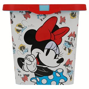 Stor ST-02804 02804 Minnie Mouse Click 7L Storage Box, Cartoons, Multicoloured, Mediano