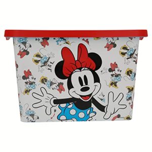 Stor ST-02804 02804 Minnie Mouse Click 7L Storage Box, Cartoons, Multicoloured, Mediano