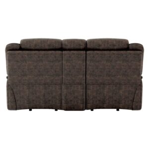 Homelegance Oliver 76" Microfiber Double Reclining Loveseat (Manual), Dark Brown