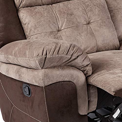 Homelegance Chai 91" Microfiber Double Reclining Sofa (Manual), Brown