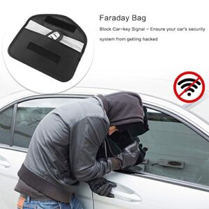 ONEVER Signal Blocking Bag, GPS RFID Faraday Bags for Phones Faraday Bag Pouch Shield Cage Wallet Phone Case for Cell Phone Privacy Protection Car Key FOB, Anti-Tracking Anti-Spying (1 Pack)