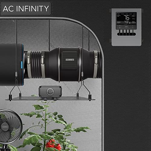 AC Infinity CLOUDLINE T8, Quiet 8” Inline Duct Fan with Temperature Humidity Controller, Bluetooth App - Ventilation Exhaust Fan for Heating Cooling Booster, Grow Tents, Hydroponics