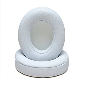 MMOBIEL Ear Pads Cushions Compatible Beats by Dr. Dre Solo 2/3 Wireless Headphones Memory Foam Protein Leather (White)