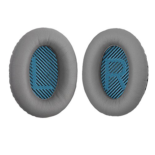MMOBIEL Ear Pads Cushions Earpad Compatible with Bose QuietComfort Headset QC2 QC15 QC25 QC35 AE2 AE2i AE2 AE2-W (Grey)
