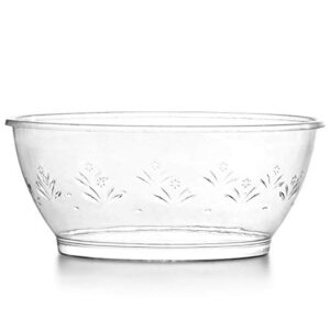 Clear Mini Plastic Bowls - (Bulk 100 Pack) 6 Oz Disposable Premium Hard Plastic Dessert Bowls for Serving, Weddings, Catering, Parties, Ice Cream, Home or Event Party Supplies