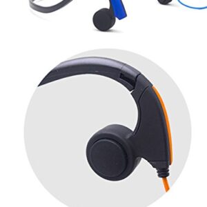 GZCRDZ Bone Conduction Headphones with Microphone Stereo Open-Ear Sport Headphone with Noise Reduction Microphone (Orange)